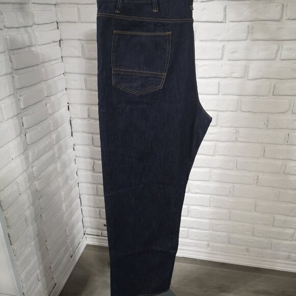 The Foundry Supply Co. Men's Size 46/32 Dark Wash Straight Wide Legs Jeans - Picture 10 of 12